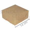 Caixa Quadrada 14 x 14 x 3,5cm - 10 unid - Kraft