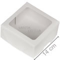 Caixa Quadrada com Visor S3 14 x 14 x 4cm - 10 unid - Branco