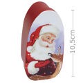 Caixa de Natal em Metal Oval 10x4cm - Ref. 3179 - Estampas Diversas