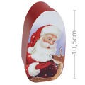 Caixa de Natal em Metal Oval 10x4cm - Ref. 3179 - Estampas Diversas