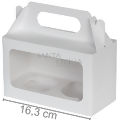 Caixa 16x8x10cm com Visor - 10 unidades - MB2 Branco