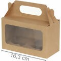 Caixa 16x8x10cm com Visor - 10 unidades - MB2 Kraft