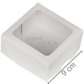 Caixa para Bem Casado 10 unid - S11 c/ Visor - 9 x 9 x 4 cm - Branco