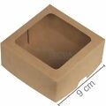 Caixa para Bem Casado 10 unid - S11 c/ Visor - 9 x 9 x 4 cm - Kraft