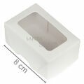 Caixa Retangular nº0 com Visor 10 unid. 5x8x3,5cm. Branca