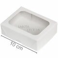 Caixa Retangular nº1 com Visor 10 unid. 7x10x3,5cm. Branca