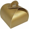 Caixa Maleta para Bem Casado - 6,5x6,5x4,5 cm - 10 unid - Ouro Fosco