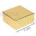 Caixa para Bem Casado 10 unid - S16 - 7 x 7 x 3 cm - Ouro