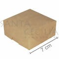 Caixa para Bem Casado 10 unid - S16 - 7 x 7 x 3 cm - Kraft