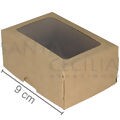 Caixa para Bem Casado 10 unid - S1 c/ Visor - 6 x 9 x 4 cm - Kraft