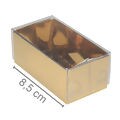 Caixa para Bem Casado 10 unid - N°2 - 8,5 x 4,5 x 3,5 cm - Ouro