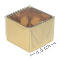 Caixa para Bem Casado 10 unid - N°10 - 4,5 x 4,5 x 3,5 cm - Ouro