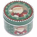 Caixa de Natal em Metal Redonda 7x5cm - Ref. 3195 - Estampas Diversas