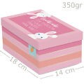 Caixa Surpresa meio Ovo 350g Coelhinhos Rosa 10unid. - Ref. 13004569