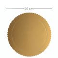 Tabuleiro para Bolo Dourado Tamanho:26 cm