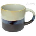 Caneca em Cerâmica 320ml Ref. MZ- 60295 - Degradê Preto Azul e Cinza