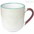 Caneca em Cerâmica 300ml Ref. MZ- 60337 - Branca com Alça Vinho 