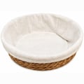 Cesta em palha Natural com Forro Redonda Ref. 24247