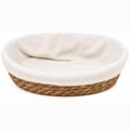 Cesta em palha Natural com Forro Oval Ref. 26207