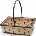 Cesta de Madeira e Palha Trançada VOVÓ3 - 30x39cm - R$ 35,00