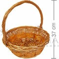Cesta de Fibra Redonda Cerejeira Ref. W6-1 - kit com 3 unidades