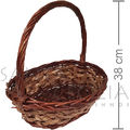 Cesta de Rattan Oval Marrom - Ref. W6 - KIT com 3 unidades