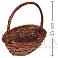 Cesta de Rattan Oval Marrom - Ref. W6 - KIT com 3 unidades