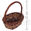 Cesta de Rattan Oval Marrom - Ref. W6 - KIT com 3 unidades