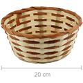 Cesta de Bambu Redonda 17HJ021 - Natural com Marrom