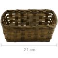 Cesta de Bambu Retangular Ref. 17HJ023 - Marrom