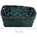 Cesta de Bambu Retangular Ref. 17HJ023 - Verde Musgo