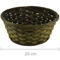 Cesta de Bambu Redonda HL153213 - Verde Musgo