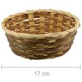 Cesta de Rattan Redonda D11 - Natural com Marrom
