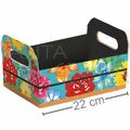 Caixote de Papel Cartão Floral M - Ref. 23011723
