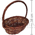 Cesta de Fibra Oval Faixa Marrom Ref. W6-3 - kit com 3 unidades