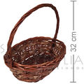 Cesta de Fibra Oval Faixa Marrom Ref. W6-3 - kit com 3 unidades