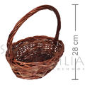 Cesta de Fibra Oval Faixa Marrom Ref. W6-3 - kit com 3 unidades