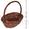 Cesta de Rattan Oval Marrom - Ref. W6 - KIT com 3 unidades