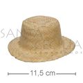 Chapéu de Palha Boneca Redondo 11,5cm