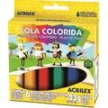 Cola Colorida Acrilex - Kit com 6 un.