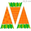 Cone Cenoura Colheita Feliz 13,5 x 22,5 cm - 50 unidades - Ref.116000052