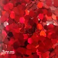 Confete para Balões Hexagonal 3mm 15g - Vermelho
