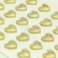 STRASS E PÉROLAS ADESIVAS - MODELOS DIVERSOS STRASS e PÉROLAS ADESIVAS:Coração Ouro 15mm COR-DO-15