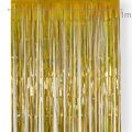 Cortina Franja 1x2m Metalizada Glitter Ref. ZW-71551 Ouro