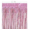 Cortina Franja 1x2m Metalizada Glitter - Ref. 22 Rosa