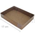 Caixa de Papel Kraft com Tampa de PVC CH-03 17x12,5x3 cm - 20un.