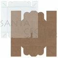 Caixa de Papel Kraft com Tampa de PVC CH-07 8,5x8,5x3,5 cm - 20un.