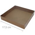 Caixa de Papel Kraft com Tampa de PVC CH-04 17,5x17,5x3 cm - 20un.