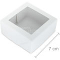 Caixa para Bem Casado 10 unid - S16 c/ Visor - 7 x 7 x 3 cm - Branca