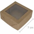 Caixa para Bem Casado 10 unid - S16 com VISOR - 7 x 7 x 3 cm - Kraft